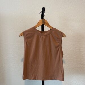 a new day Sleeveless Tan Muscle Tee